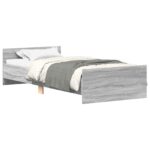 vidaXL Rám postele s čelom Sivý Sonoma 80 x 200 cm Kompozitné drevo – Obrázok 2
