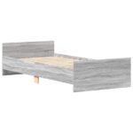 vidaXL Rám postele s čelom Sivý Sonoma 80 x 200 cm Kompozitné drevo – Obrázok 3