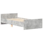 vidaXL Rám postele s čelom Betónovo sivá 80 x 200 cm Kompozitné drevo – Obrázok 3