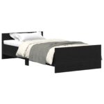 vidaXL Rám postele s čelom Čierny dub 80 x 200 cm Kompozitné drevo – Obrázok 3