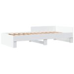 vidaXL Rám postele s čelom Biela 80 x 200 cm Kompozitné drevo – Obrázok 3