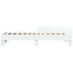 vidaXL Rám postele s čelom Biela 80 x 200 cm Kompozitné drevo – Obrázok 5