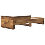 vidaXL Rám postele s čelom Staré drevo 80 x 200 cm Kompozitné drevo – Obrázok 5
