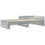 vidaXL Rám postele s čelom Sivý Sonoma 80 x 200 cm Kompozitné drevo – Obrázok 3