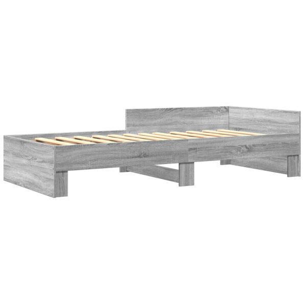 vidaXL Rám postele s čelom Sivý Sonoma 80 x 200 cm Kompozitné drevo – Obrázok 3