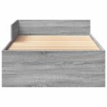 vidaXL Rám postele s čelom Sivý Sonoma 80 x 200 cm Kompozitné drevo – Obrázok 4