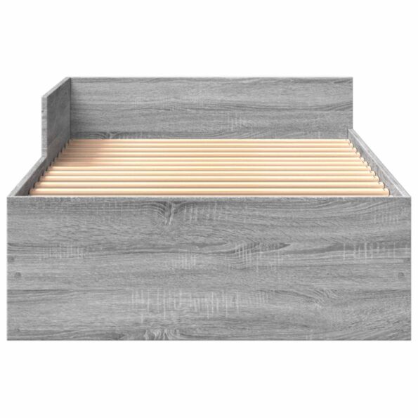 vidaXL Rám postele s čelom Sivý Sonoma 80 x 200 cm Kompozitné drevo – Obrázok 4