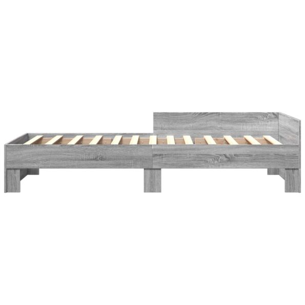 vidaXL Rám postele s čelom Sivý Sonoma 80 x 200 cm Kompozitné drevo – Obrázok 5