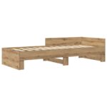 vidaXL Rám postele s čelom Dub artisan 80 x 200 cm Kompozitné drevo – Obrázok 2