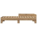vidaXL Rám postele s čelom Dub artisan 80 x 200 cm Kompozitné drevo – Obrázok 4