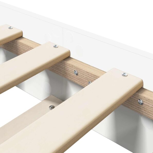 vidaXL Rám postele Biela 80 x 200 cm Kompozitné drevo – Obrázok 5