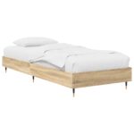 vidaXL Rám postele Dub sonoma 80 x 200 cm Kompozitné drevo – Obrázok 2