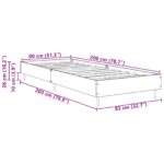 vidaXL Rám postele Dub sonoma 80 x 200 cm Kompozitné drevo – Obrázok 9