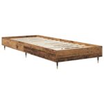 vidaXL Rám postele Staré drevo 80 x 200 cm Kompozitné drevo – Obrázok 2