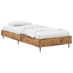 vidaXL Rám postele Staré drevo 80 x 200 cm Kompozitné drevo