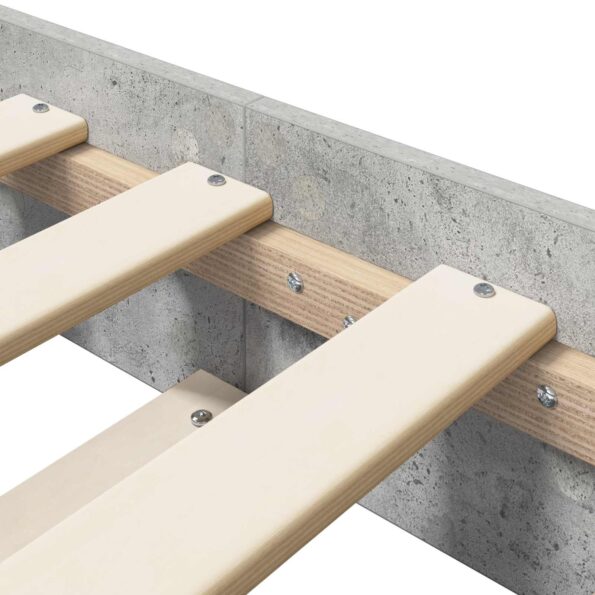 vidaXL Rám postele Betónovo sivá 80 x 200 cm Kompozitné drevo – Obrázok 5
