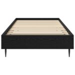 vidaXL Rám postele Čierny dub 80 x 200 cm Kompozitné drevo – Obrázok 3