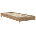 vidaXL Rám postele Dub artisan 80 x 200 cm Kompozitné drevo – Obrázok 2