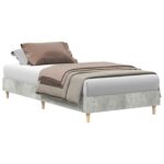 vidaXL Rám postele Betónovo sivá 80 x 200 cm Kompozitné drevo – Obrázok 2