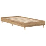 vidaXL Rám postele Dub artisan 80 x 200 cm Kompozitné drevo – Obrázok 2
