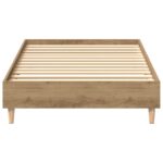 vidaXL Rám postele Dub artisan 80 x 200 cm Kompozitné drevo – Obrázok 3