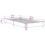 vidaXL Rám postele Dub artisan 80 x 200 cm Kompozitné drevo – Obrázok 6