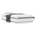 vidaXL Rám postele na podlahe Biela 80 x 200 cm Kompozitné drevo – Obrázok 2
