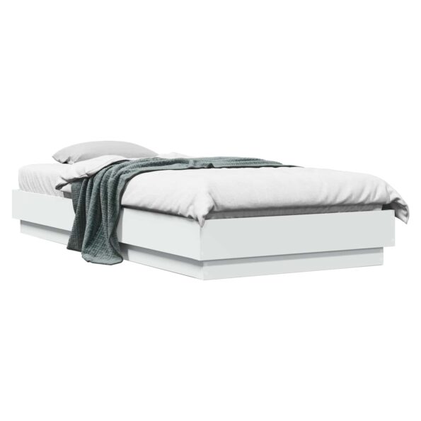 vidaXL Rám postele na podlahe Biela 80 x 200 cm Kompozitné drevo – Obrázok 2