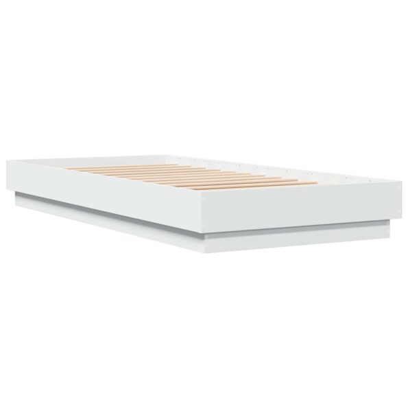 vidaXL Rám postele na podlahe Biela 80 x 200 cm Kompozitné drevo – Obrázok 3