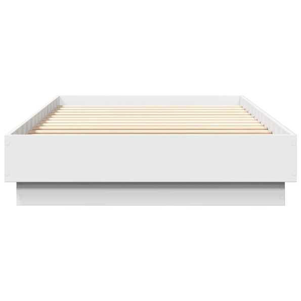 vidaXL Rám postele na podlahe Biela 80 x 200 cm Kompozitné drevo – Obrázok 4
