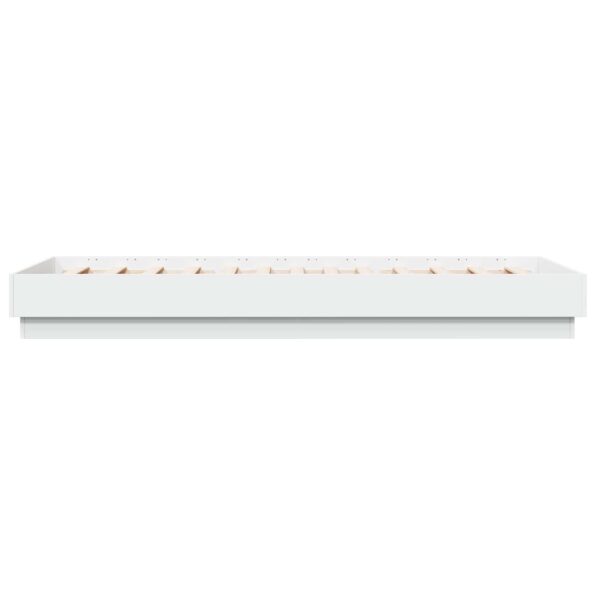 vidaXL Rám postele na podlahe Biela 80 x 200 cm Kompozitné drevo – Obrázok 5