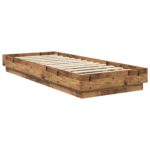 vidaXL Rám postele na podlahe Staré drevo 80 x 200 cm Kompozitné drevo – Obrázok 2