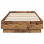 vidaXL Rám postele na podlahe Staré drevo 80 x 200 cm Kompozitné drevo – Obrázok 3