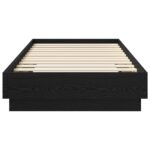 vidaXL Rám postele na podlahe Čierny dub 80 x 200 cm Kompozitné drevo – Obrázok 3