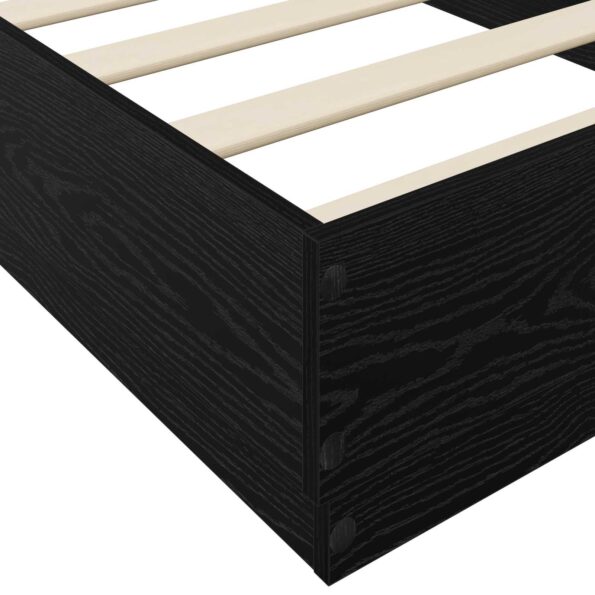 vidaXL Rám postele na podlahe Čierny dub 80 x 200 cm Kompozitné drevo – Obrázok 5