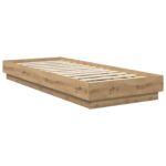vidaXL Rám postele na podlahe Dub artisan 80 x 200 cm Kompozitné drevo – Obrázok 2