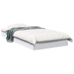 vidaXL Rám postele na podlahe Biela 80 x 200 cm Kompozitné drevo – Obrázok 2