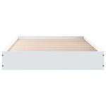 vidaXL Rám postele na podlahe Biela 80 x 200 cm Kompozitné drevo – Obrázok 4