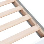 vidaXL Rám postele na podlahe Biela 80 x 200 cm Kompozitné drevo – Obrázok 6