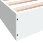 vidaXL Rám postele na podlahe Biela 80 x 200 cm Kompozitné drevo – Obrázok 7