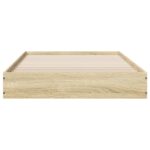 vidaXL Rám postele na podlahe Dub sonoma 80 x 200 cm Kompozitné drevo – Obrázok 4