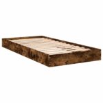 vidaXL Rám postele na podlahe Dymový dub 80 x 200 cm Kompozitné drevo – Obrázok 3