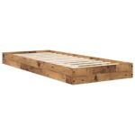 vidaXL Rám postele na podlahe Staré drevo 80 x 200 cm Kompozitné drevo – Obrázok 2