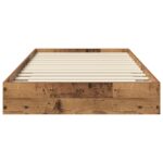 vidaXL Rám postele na podlahe Staré drevo 80 x 200 cm Kompozitné drevo – Obrázok 3