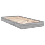 vidaXL Rám postele na podlahe Sivý Sonoma 80 x 200 cm Kompozitné drevo – Obrázok 3