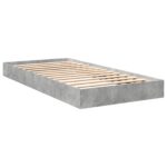 vidaXL Rám postele na podlahe Betónovo sivá 80 x 200 cm – Obrázok 3