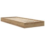 vidaXL Rám postele na podlahe Dub artisan 80 x 200 cm Kompozitné drevo – Obrázok 2