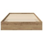 vidaXL Rám postele na podlahe Dub artisan 80 x 200 cm Kompozitné drevo – Obrázok 3