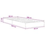 vidaXL Rám postele na podlahe Dub artisan 80 x 200 cm Kompozitné drevo – Obrázok 8