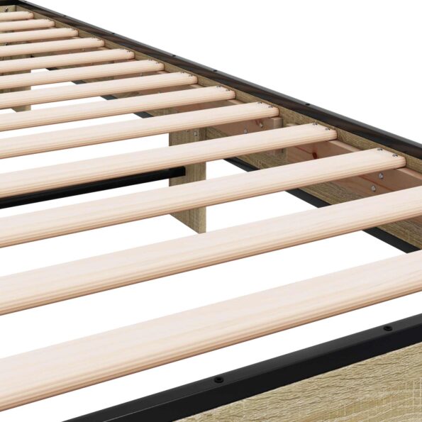 vidaXL Rám postele s čelom Dub sonoma 80 x 200 cm Kompozitné drevo – Obrázok 7